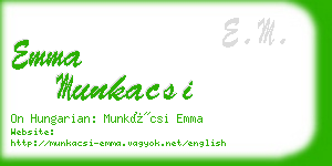 emma munkacsi business card